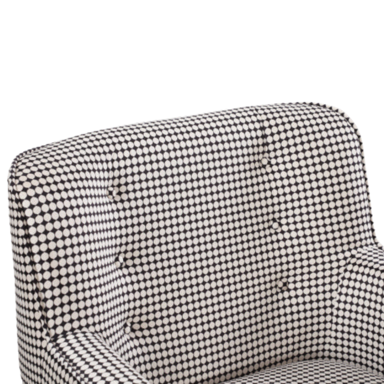 Georgia Chair Upholstered in Monochrome Fabric